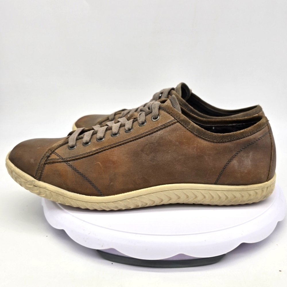 John Varvatos Tan Leather Sneakers